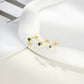 3pcs/Set Navy Blue Sapphire Clear Zircon