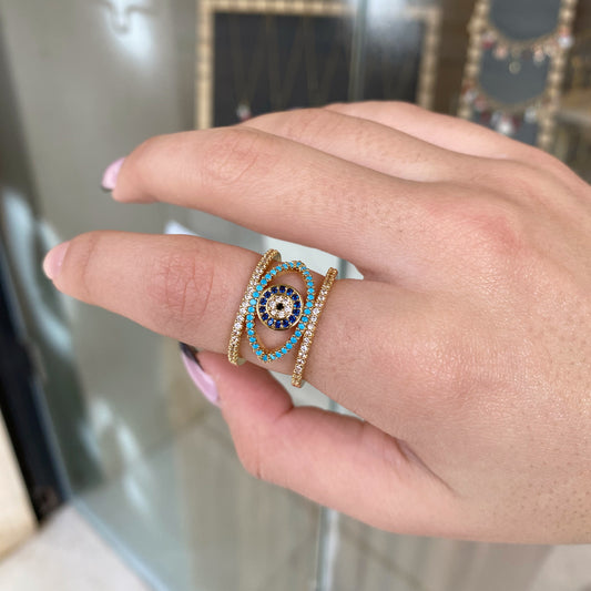 Evil Eye Turquoise Ring
