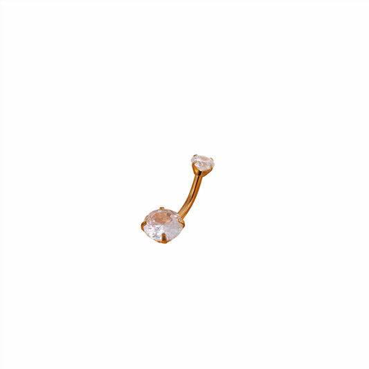 Large Zircon Belly Piercing