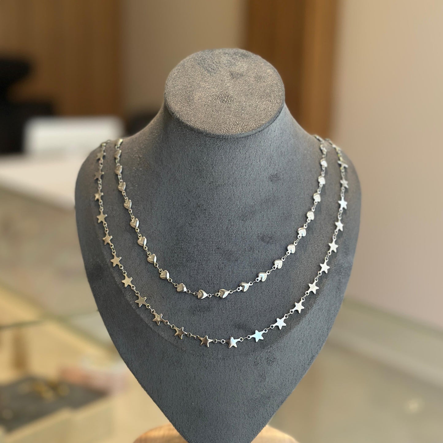 Star Heart Chain Necklace