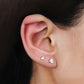 Titanium Heart Threaded Flat Ear Piercing