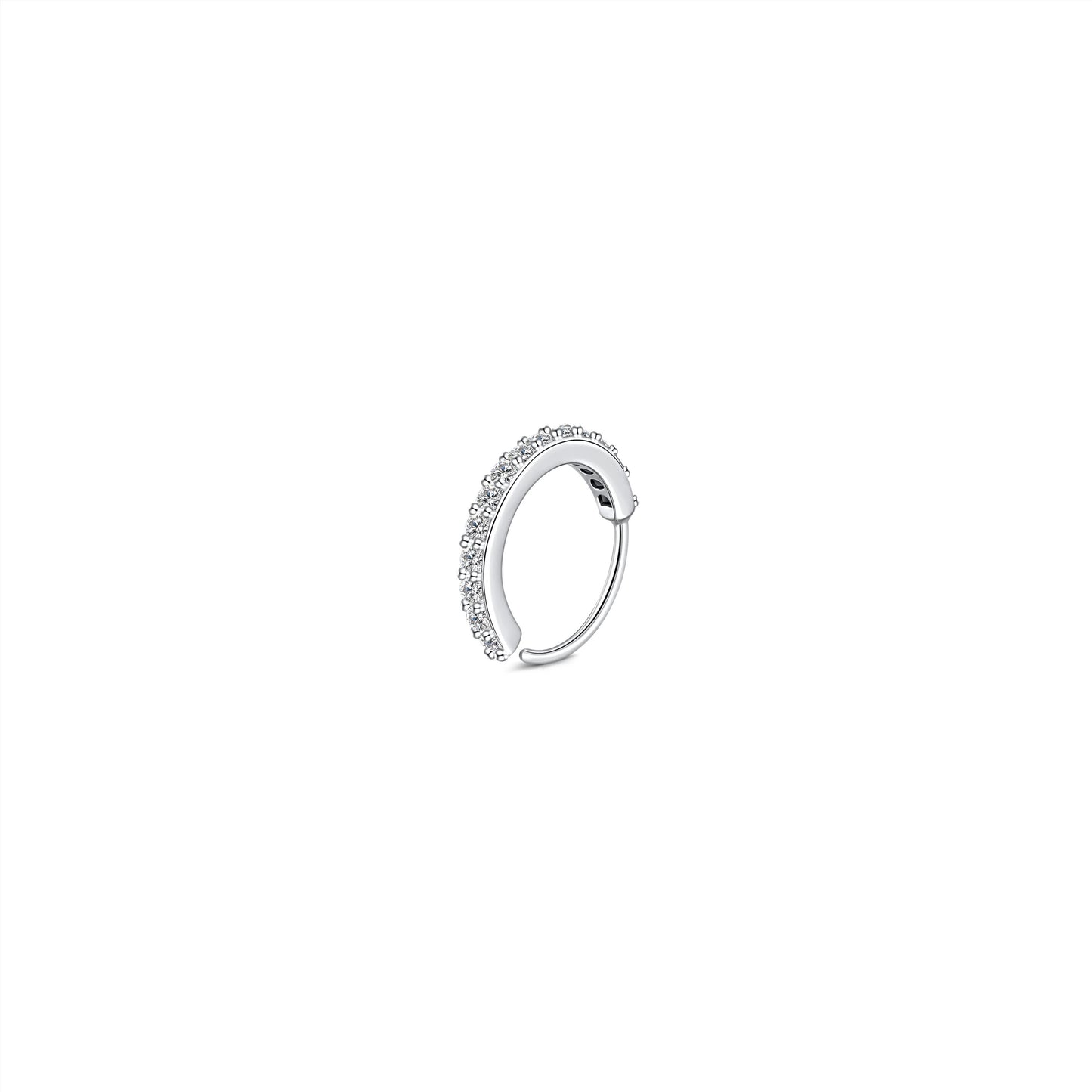 Zircon Hoop Nose Piercing