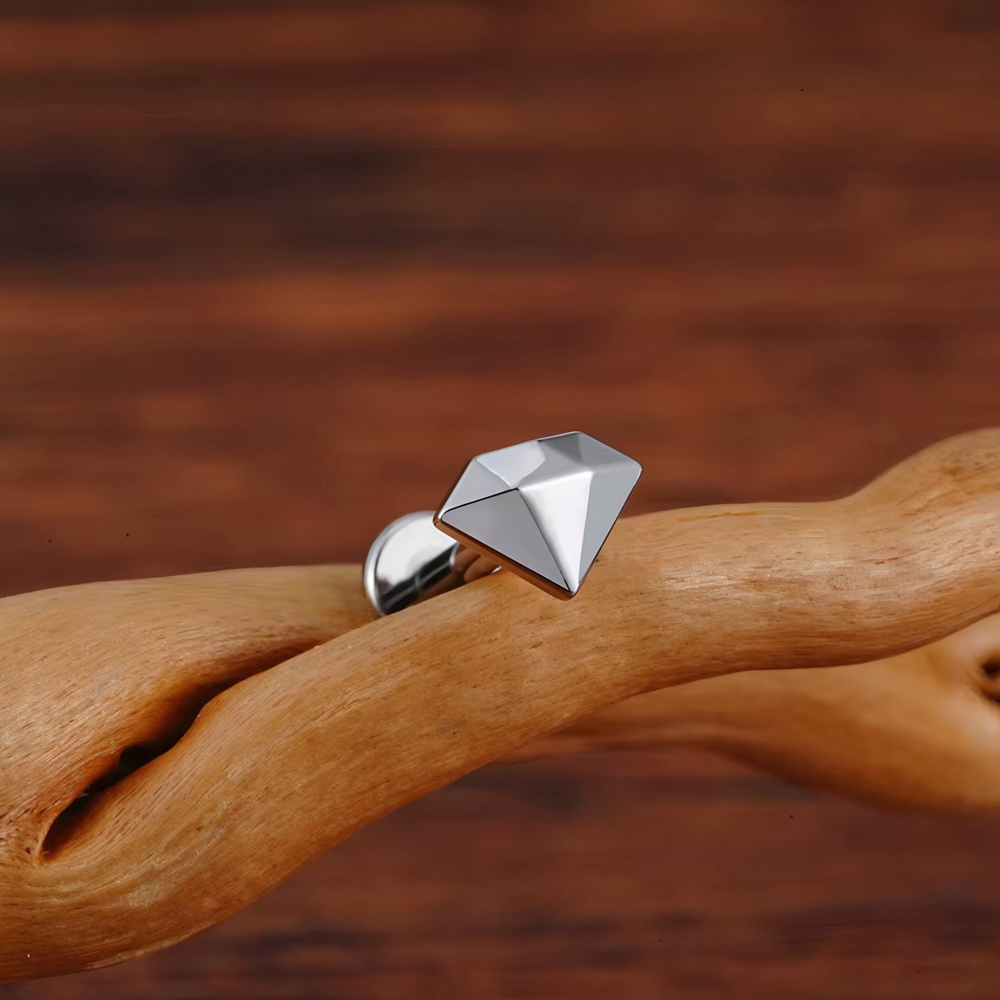 Diamond Jewel Titanium Ear Piercing