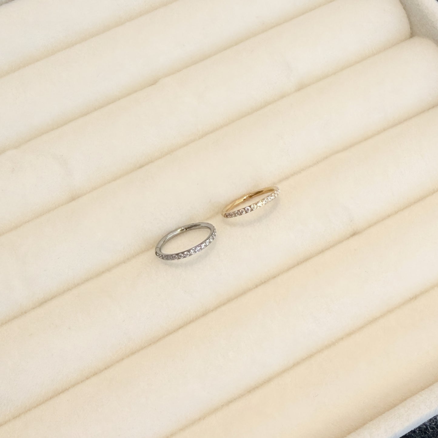 Titanium Zircon Ring Hoop