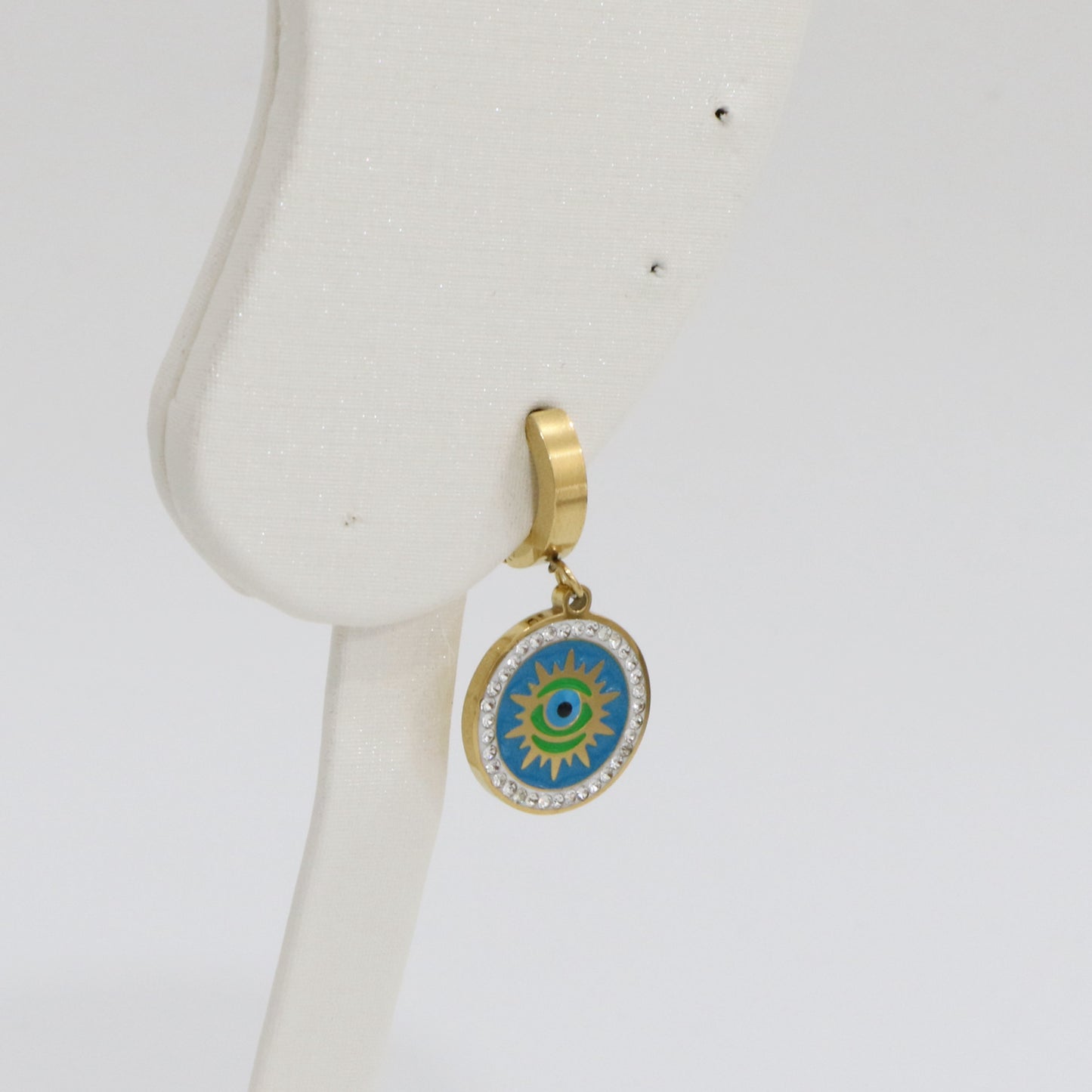 Sun Evil Eye Earring Pair