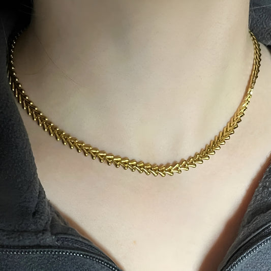 Bone Shape Necklace Choker &  Bracelet