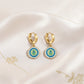 Sun Evil Eye Earring Pair