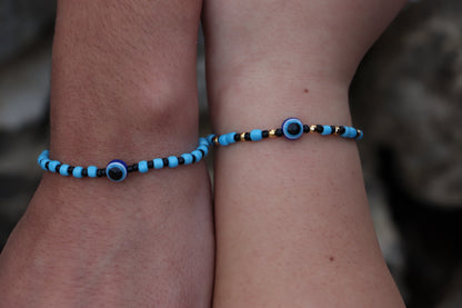 Evil Eye Blue Beads Bracelet