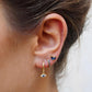 3pcs/set Dark Blue Hanged Eye Tulip Earring