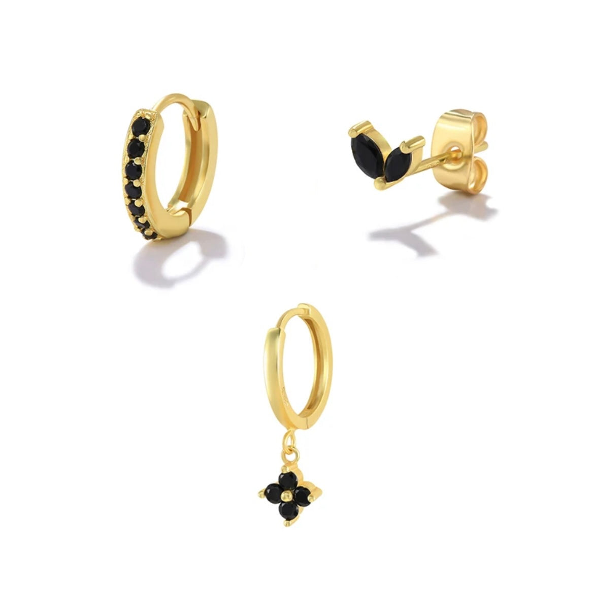 3pcs/set Hoops Pin Earring