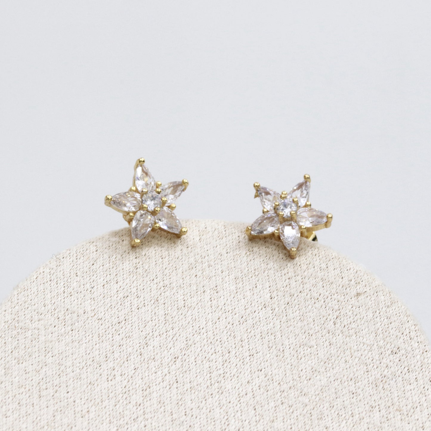 Star Zircon Necklace Earring Set