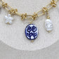Santorini Blue Pearl Chain Necklace