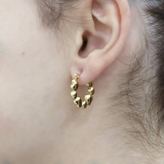 Round Hearts Earring Pair