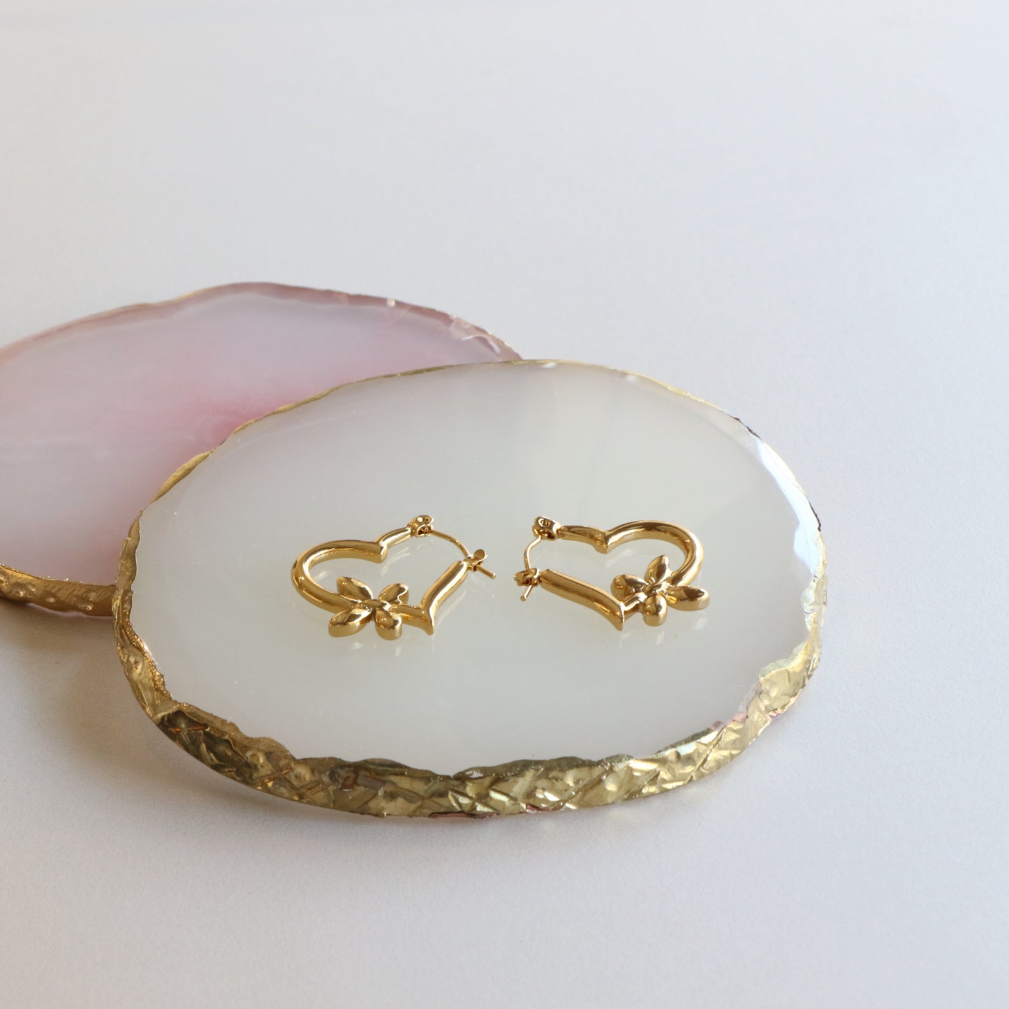 Heart Butterfly Earring Pair