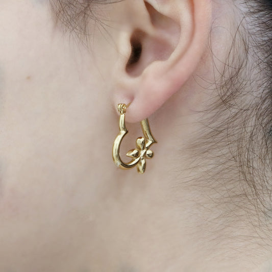 Heart Butterfly Earring Pair