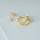 3pcs/Set Double Loop Zircon Earring